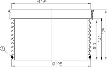Aufstockelement 105mm / d 195mm  HL620